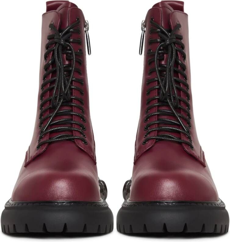 Cesare Gaspari Veters Winter Enkellaarzen Red Dames