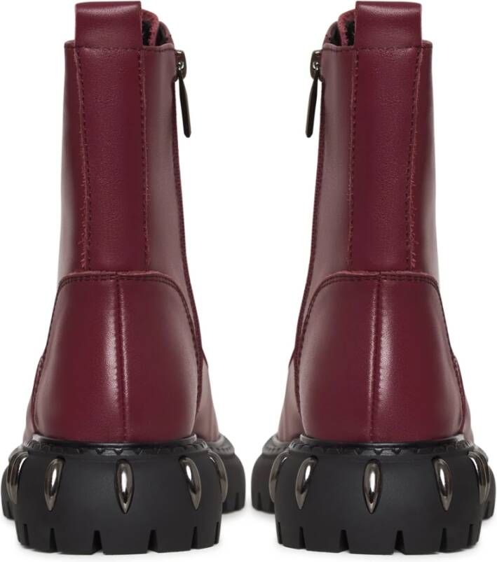 Cesare Gaspari Veters Winter Enkellaarzen Red Dames