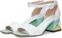 Cesare Gaspari Vierkante Hak Sandalen Wit White Dames - Thumbnail 2