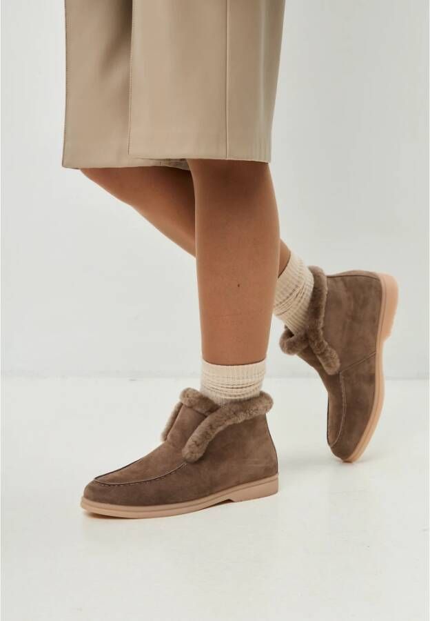 Cesare Gaspari Winter Enkellaarsjes Antonia Beige