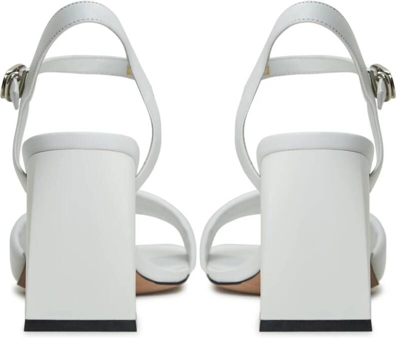 Cesare Gaspari Witte blokhak sandalen Aina White Dames