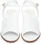 Cesare Gaspari Witte Leren Blokhak Sandalen White Dames - Thumbnail 6