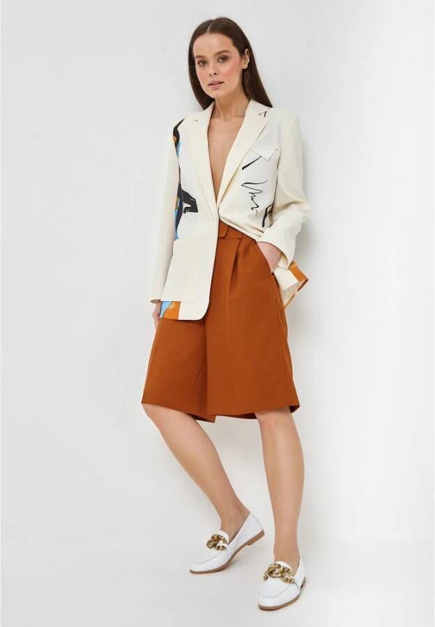 Cesare Gaspari Witte Leren Loafers met Chunky Zool White Dames