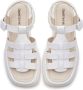 Cesare Gaspari Witte Leren Plateau Sandalen Joanna White Dames - Thumbnail 4