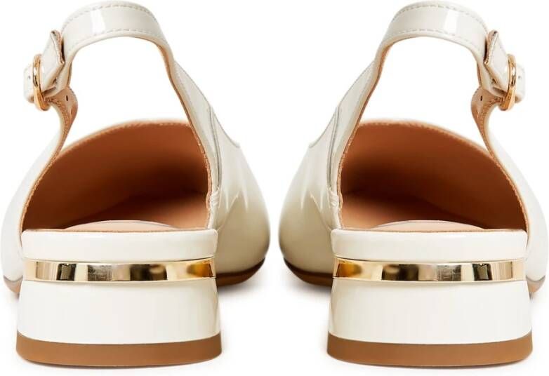 Cesare Gaspari Witte Slingback Ballerina's White Dames