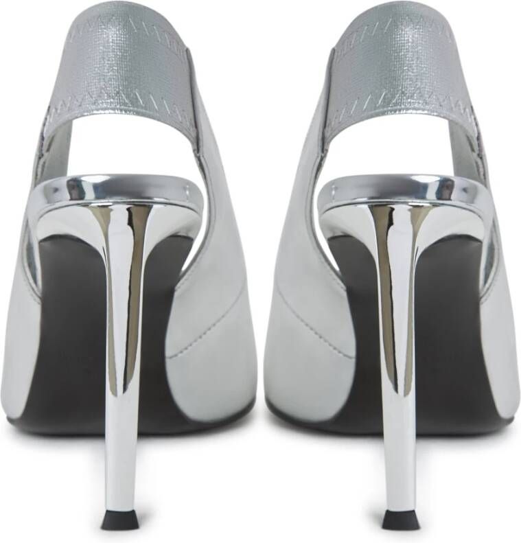 Cesare Gaspari Zilveren Hoge Hakken Slingback Pumps Gray Dames