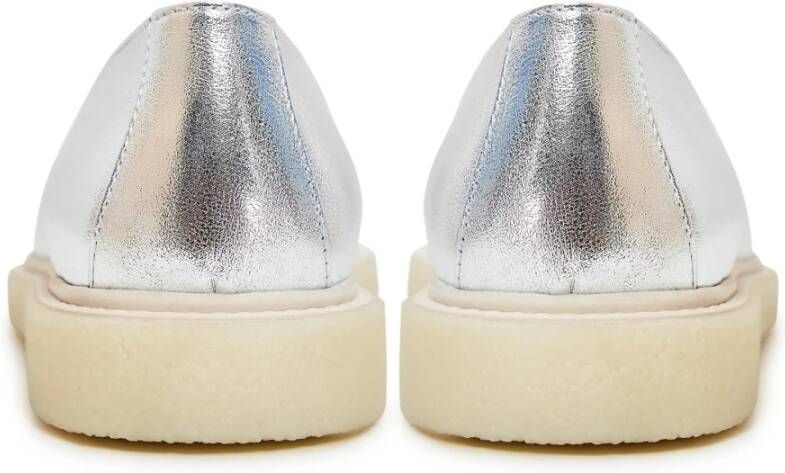 Cesare Gaspari Zilveren Loafers met Chunky Sole Gray Dames