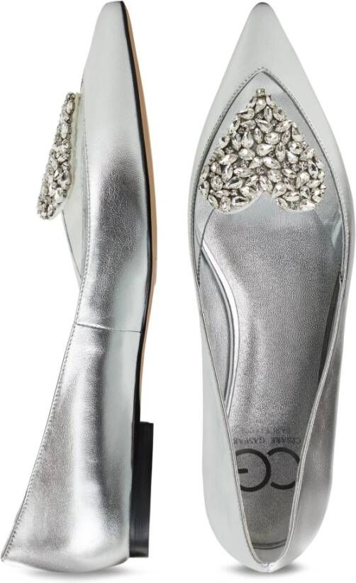 Cesare Gaspari Zilveren Platte Ballerina's Camila Gray Dames