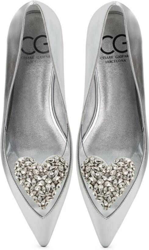 Cesare Gaspari Zilveren Platte Ballerina's Camila Gray Dames