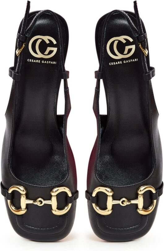 Cesare Gaspari Zwarte Block Heel Pumps Anais Black Dames
