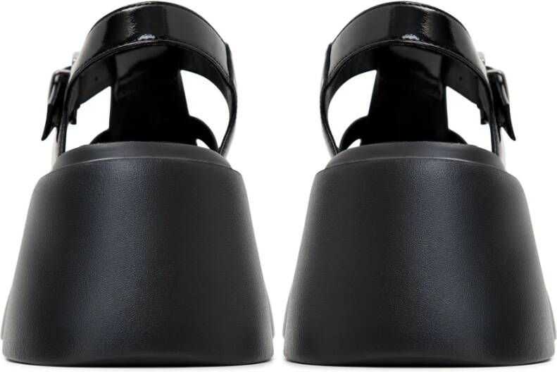Cesare Gaspari Zwarte Blokhak Sandalen Black Dames