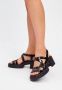 Cesare Gaspari Zwarte Blokhak Sandalen Black Dames - Thumbnail 8