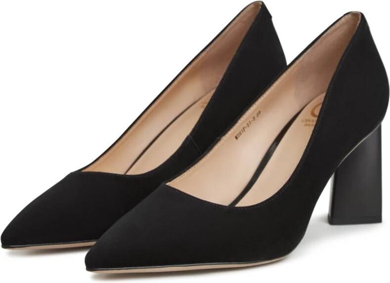 Cesare Gaspari Zwarte Blokhakken Pumps Silvia Black Dames