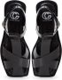 Cesare Gaspari Zwarte Enkelband Platte Zool Sandalen Black Dames - Thumbnail 4