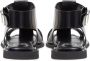 Cesare Gaspari Zwarte Enkelband Platte Zool Sandalen Black Dames - Thumbnail 5