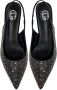 Cesare Gaspari Zwarte Jewel Suède Hoge Hakken Pumps Black Dames - Thumbnail 4