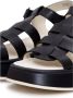 Cesare Gaspari Zwarte Leren Plateau Sandalen Joanna Black Dames - Thumbnail 5