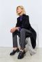 Cesare Gaspari Zwarte Leren Platform Loafers Black Dames - Thumbnail 2