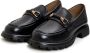 Cesare Gaspari Zwarte Leren Platform Loafers Black Dames - Thumbnail 3