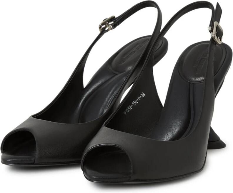 Cesare Gaspari Zwarte Stiletto High Heeled Sandalen Black Dames