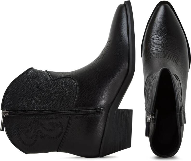 Cesare Gaspari Zwarte Suède Cowboy Laarzen Black Dames
