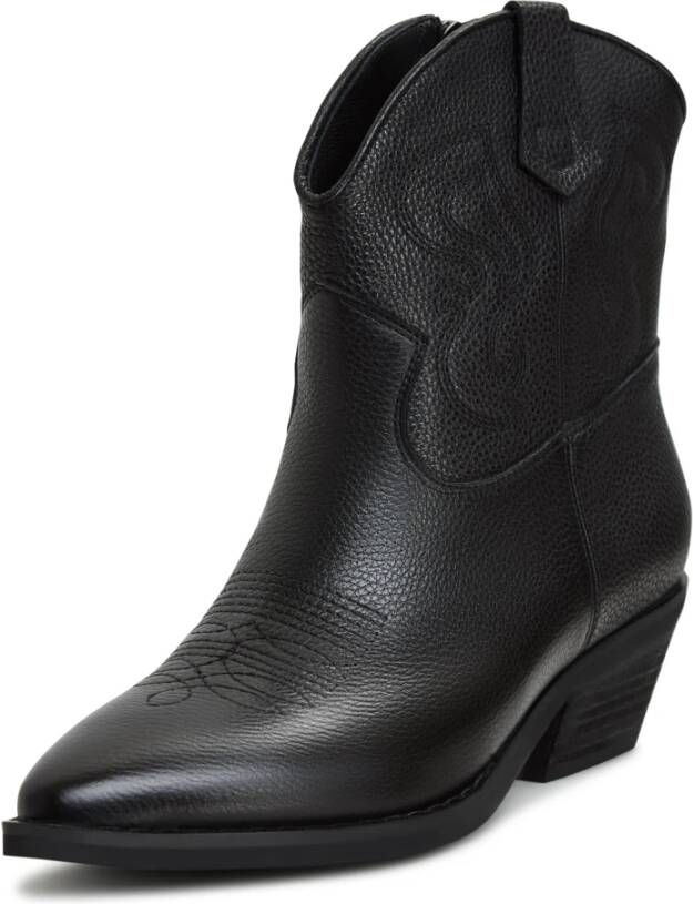 Cesare Gaspari Zwarte Suède Cowboy Laarzen Black Dames
