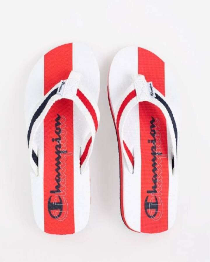 Champion Heren Flip Flops van Polyester Stof White Heren