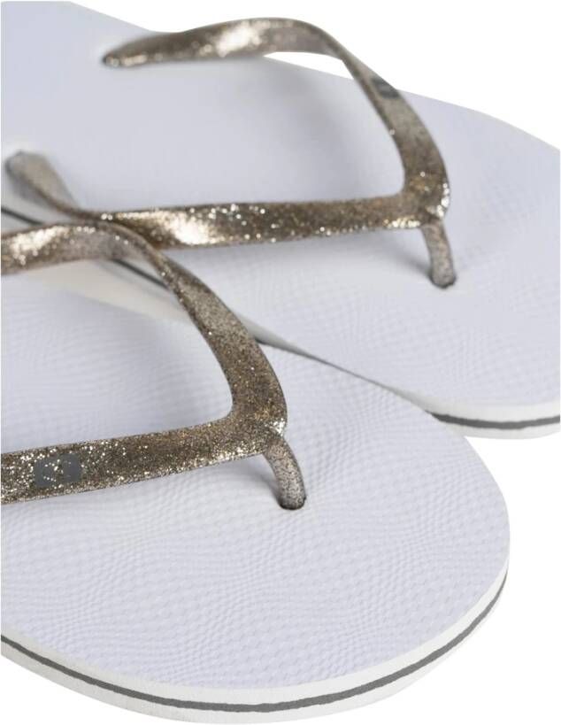 Champion Instap Sandalen met Ronde Neus en Glitterdetail Wit Dames