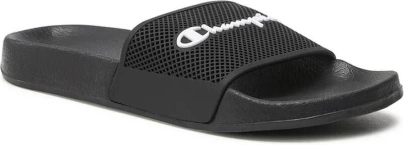 Champion Zwarte Slippers met Letterdetail Black Heren