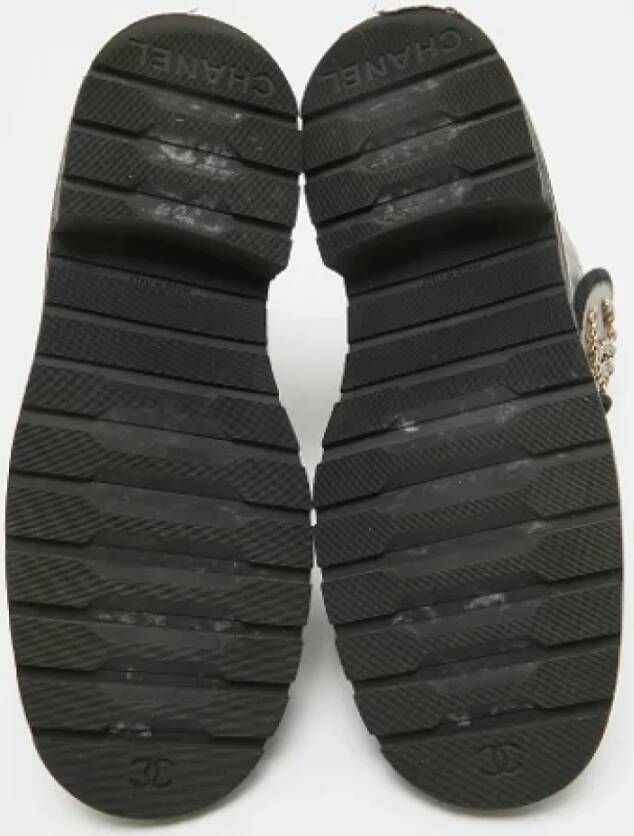 Chanel Vintage Pre-owned Canvas boots Beige Dames