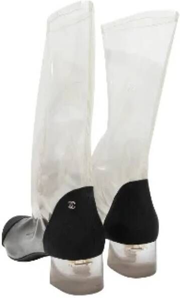 Chanel Vintage Pre-owned Canvas boots Black Dames
