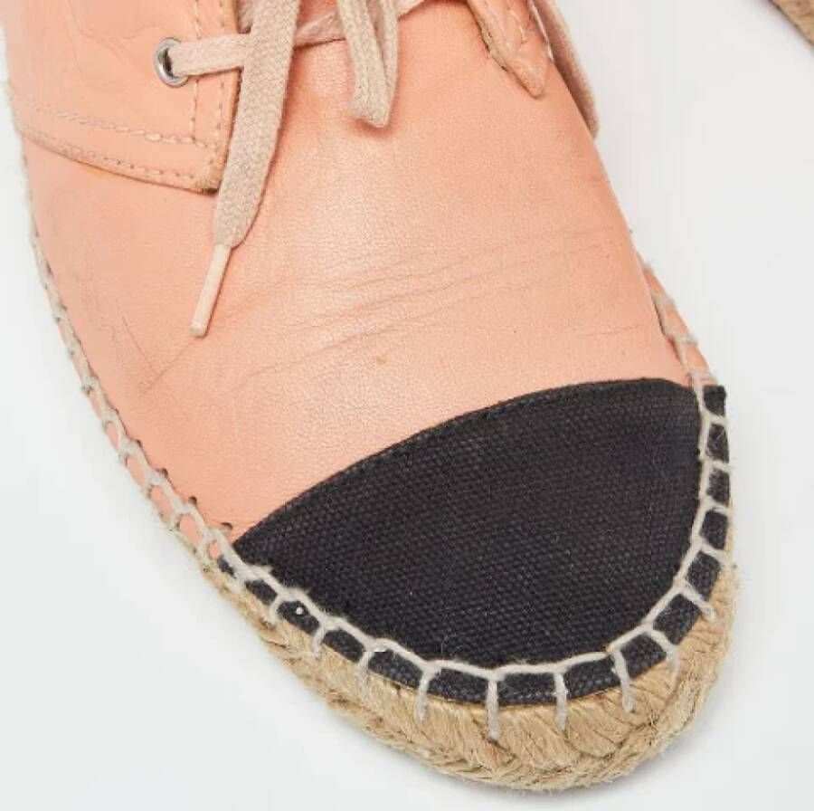 Chanel Vintage Pre-owned Canvas espadrilles Orange Dames