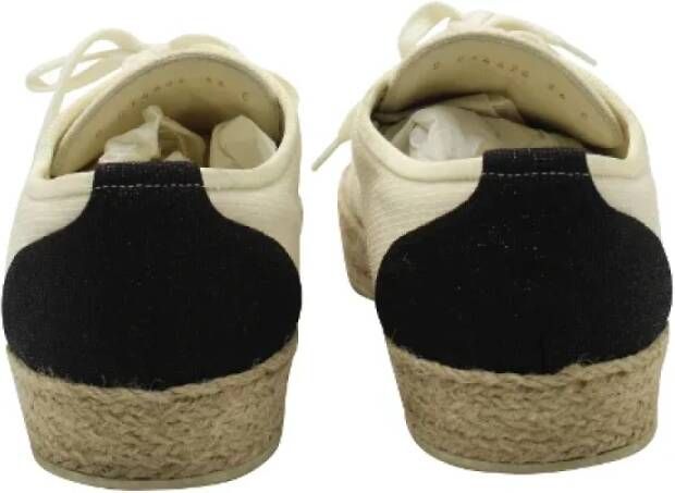 Chanel Vintage Pre-owned Canvas espadrilles White Dames