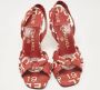 Chanel Vintage Pre-owned Canvas sandals Red Dames - Thumbnail 3