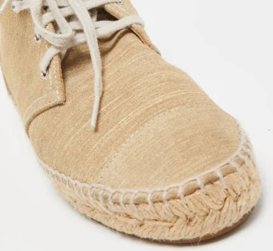 Chanel Vintage Pre-owned Canvas sneakers Beige Dames