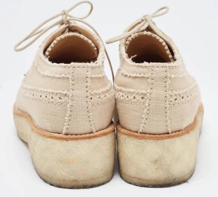 Chanel Vintage Pre-owned Canvas sneakers Beige Dames