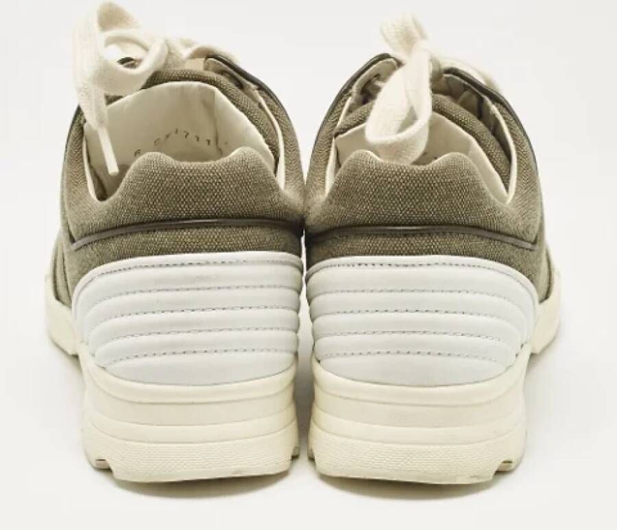 Chanel Vintage Pre-owned Canvas sneakers Green Dames