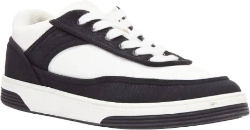 Chanel Vintage Pre-owned Cotton sneakers Black Dames