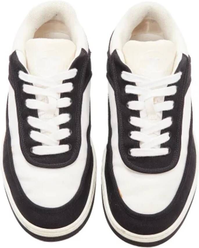 Chanel Vintage Pre-owned Cotton sneakers Black Dames
