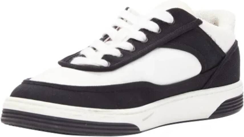 Chanel Vintage Pre-owned Cotton sneakers Black Dames