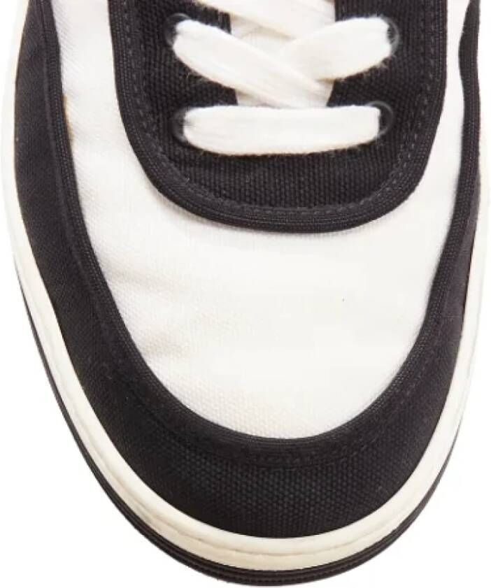 Chanel Vintage Pre-owned Cotton sneakers Black Dames