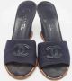 Chanel Vintage Pre-owned Denim sandals Blue Dames - Thumbnail 3