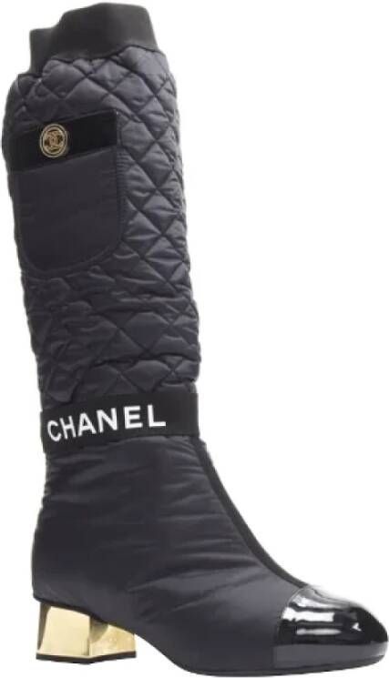 Chanel Vintage Pre-owned Fabric boots Black Dames