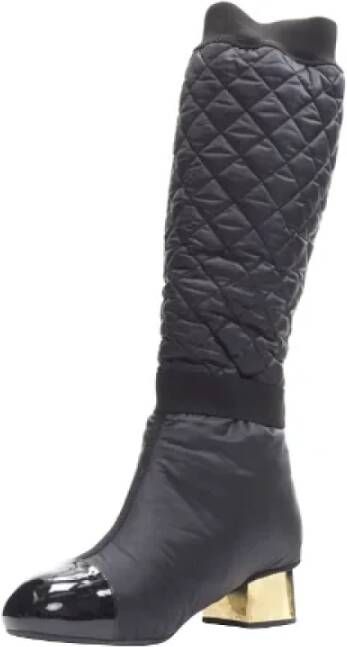 Chanel Vintage Pre-owned Fabric boots Black Dames