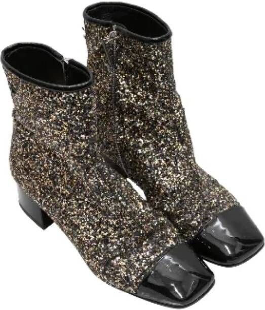 Chanel Vintage Pre-owned Fabric boots Black Dames