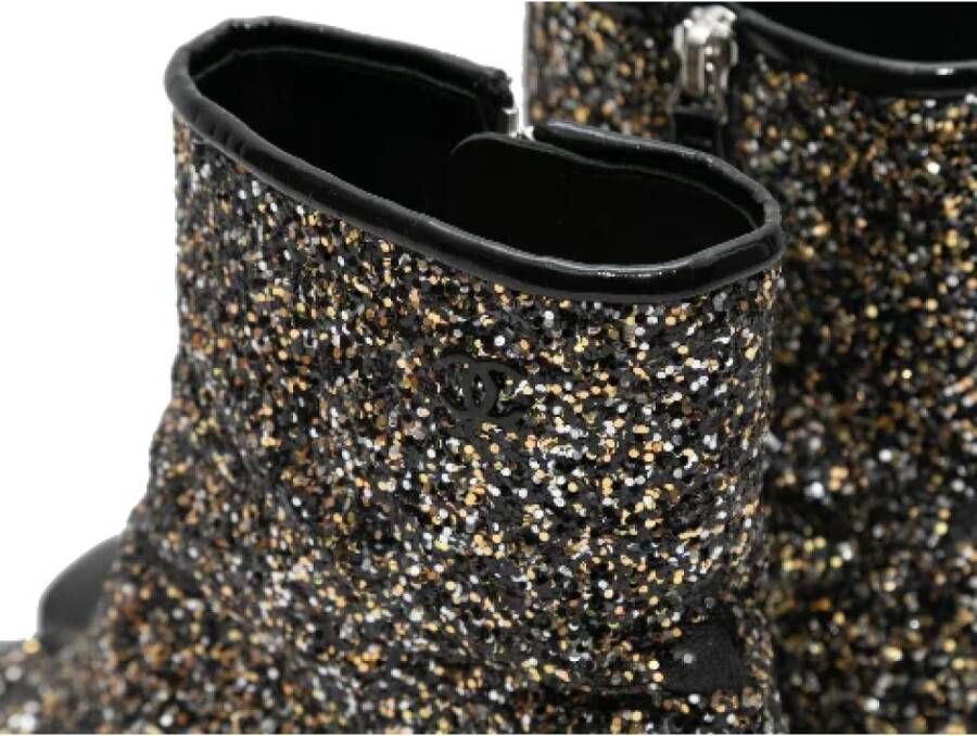 Chanel Vintage Pre-owned Fabric boots Black Dames