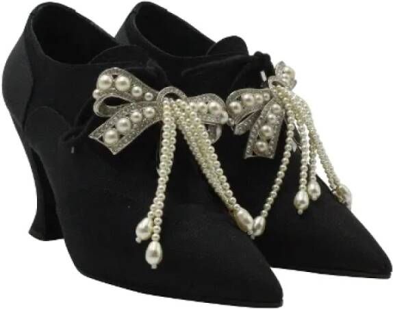 Chanel Vintage Pre-owned Fabric boots Black Dames