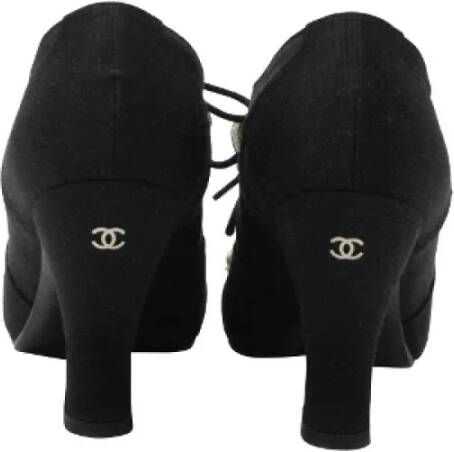 Chanel Vintage Pre-owned Fabric boots Black Dames