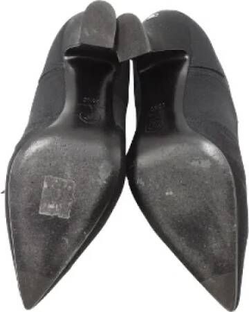 Chanel Vintage Pre-owned Fabric boots Black Dames