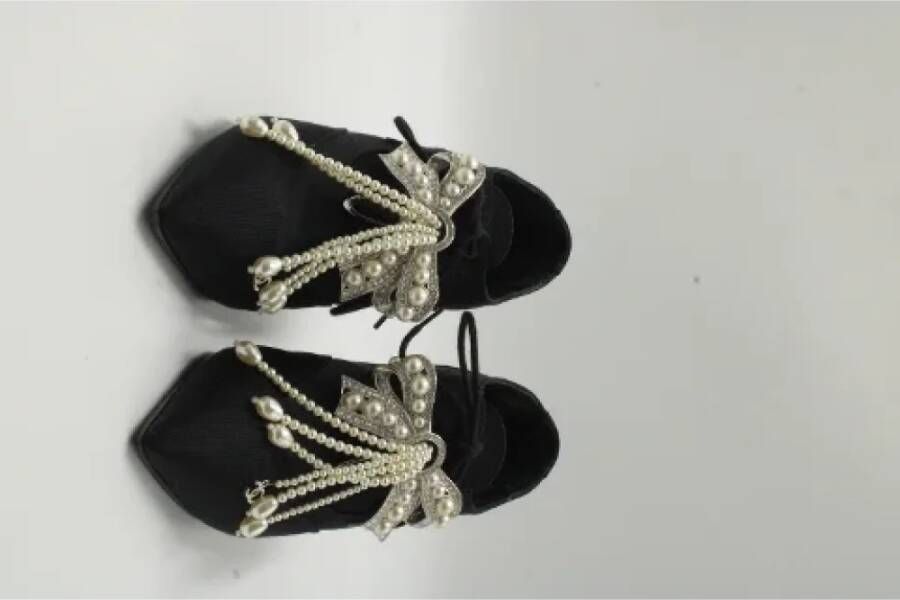 Chanel Vintage Pre-owned Fabric boots Black Dames